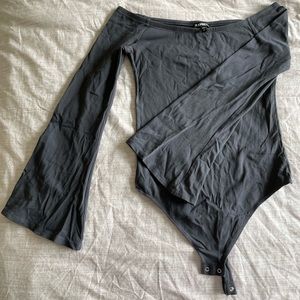 Grey Long Sleeve Bodysuit